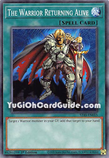 Yu-Gi-Oh Card: The Warrior Returning Alive