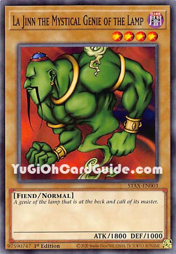 Yu-Gi-Oh Card: La Jinn the Mystical Genie of the Lamp