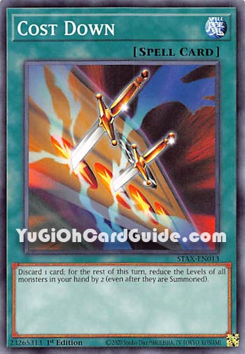 Yu-Gi-Oh Card: Cost Down