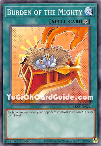 Yu-Gi-Oh Card: Burden of the Mighty