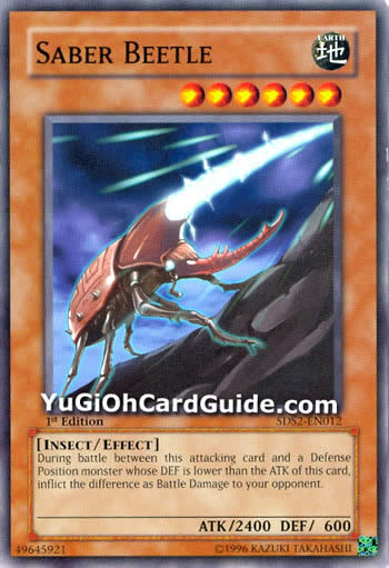 Yu-Gi-Oh Card: Saber Beetle