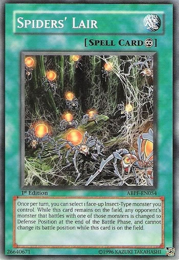 Yu-Gi-Oh Card: Spider's Lair
