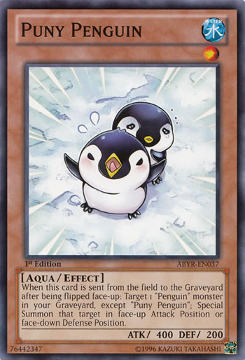 Yu-Gi-Oh Card: Puny Penguin