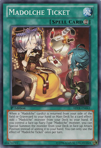 Yu-Gi-Oh Card: Madolche Ticket