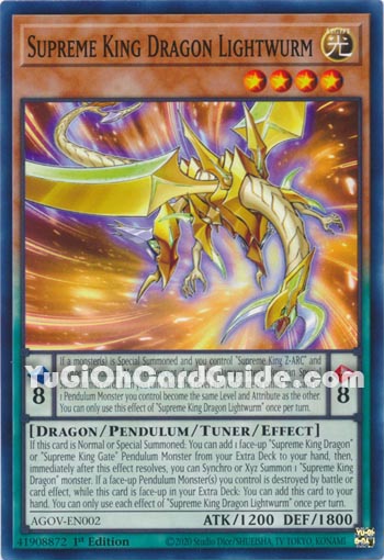 Yu-Gi-Oh Card: Supreme King Dragon Lightwurm