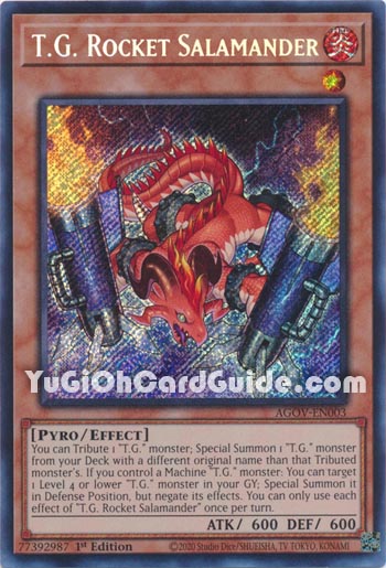 Yu-Gi-Oh Card: T.G. Rocket Salamander