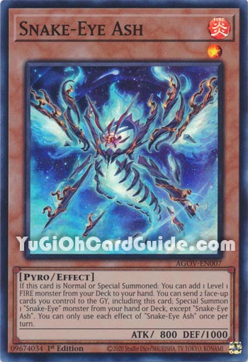 Yu-Gi-Oh Card: Snake-Eye Ash