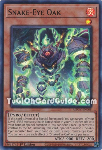 Yu-Gi-Oh Card: Snake-Eye Oak