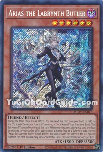 Yu-Gi-Oh Card: Arias the Labrynth Butler