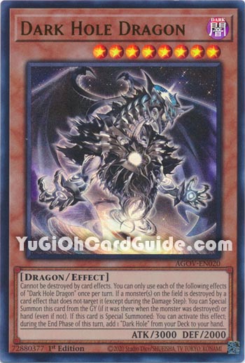 Yu-Gi-Oh Card: Dark Hole Dragon