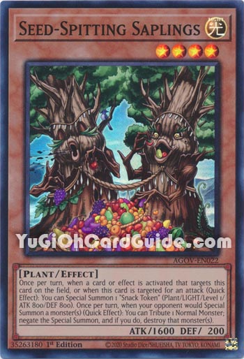 Yu-Gi-Oh Card: Seed-Spitting Saplings
