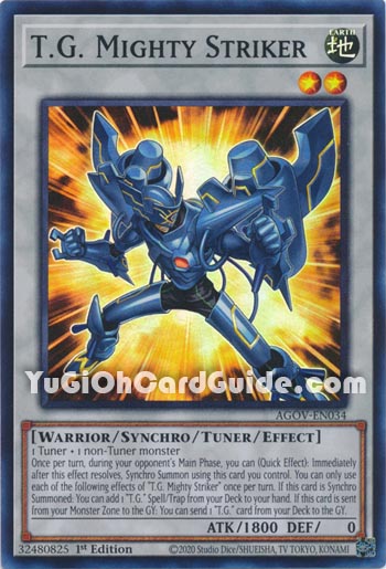 Yu-Gi-Oh Card: T.G. Mighty Striker