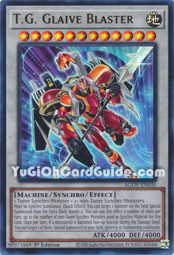 Yu-Gi-Oh Card: T.G. Glaive Blaster