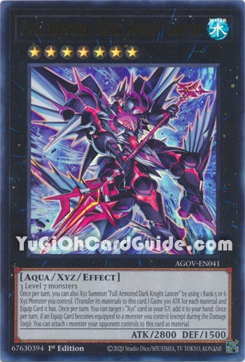 Yu-Gi-Oh Card: Full Armored Dark Knight Lancer