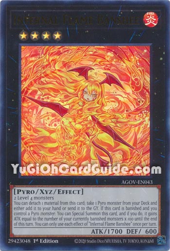 Yu-Gi-Oh Card: Infernal Flame Banshee