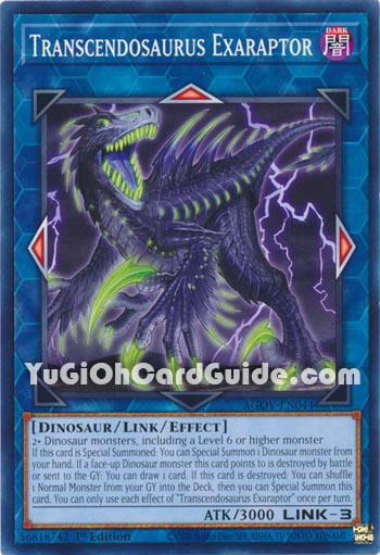Yu-Gi-Oh Card: Transcendosaurus Exaraptor