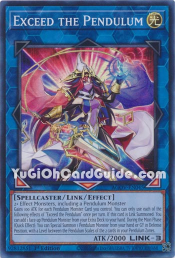 Yu-Gi-Oh Card: Exceed the Pendulum