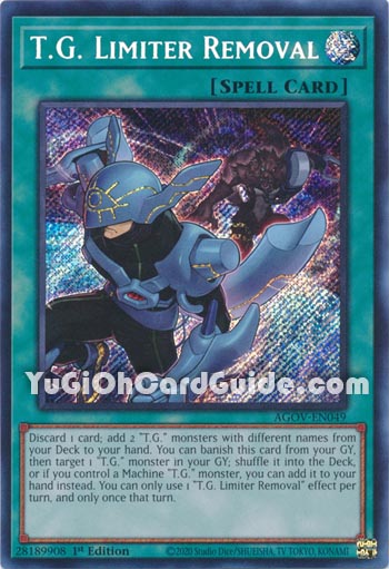 Yu-Gi-Oh Card: T.G. Limiter Removal