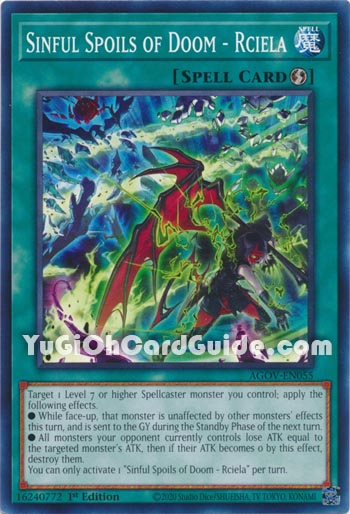Yu-Gi-Oh Card: Sinful Spoils of Doom - Rciela