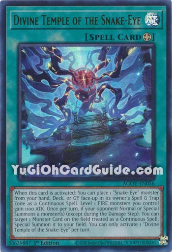 Yu-Gi-Oh Card: Divine Temple of the Snake-Eyes