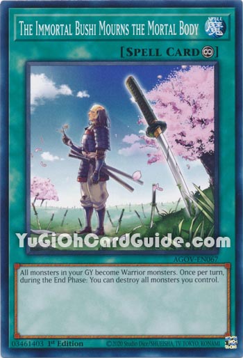 Yu-Gi-Oh Card: The Immortal Bushi Mourns the Mortal Body