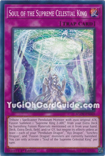 Yu-Gi-Oh Card: Soul of the Supreme Celestial King