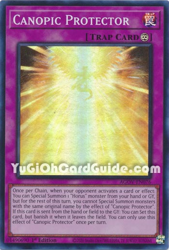 Yu-Gi-Oh Card: Canopic Protector