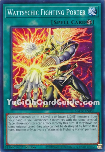 Yu-Gi-Oh Card: Wattsychic Fighting Porter