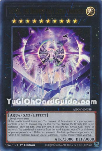 Yu-Gi-Oh Card: Tistina, the Divinity that Defies Darkness