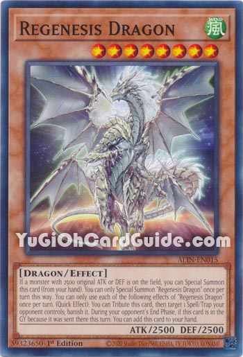 Yu-Gi-Oh Card: Regenesis Dragon