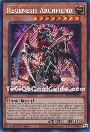 Yu-Gi-Oh Card: Regenesis Archfiend