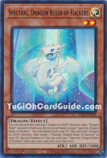 Yu-Gi-Oh Card: Spectral, Dragon Ruler of Flickers