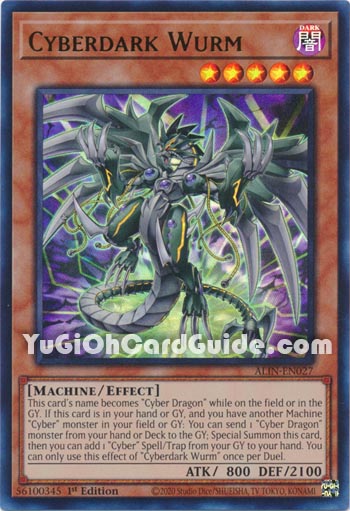 Yu-Gi-Oh Card: Cyberdark Wurm