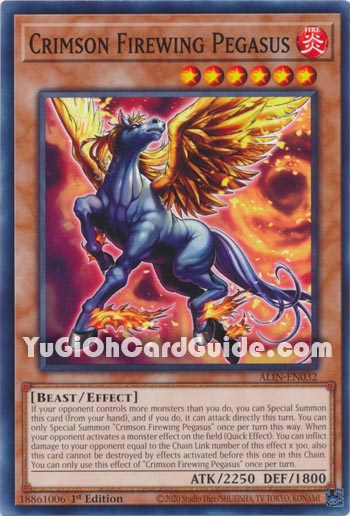 Yu-Gi-Oh Card: Crimson Firewing Pegasus