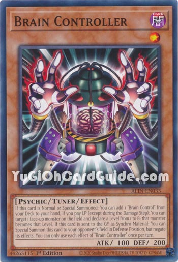 Yu-Gi-Oh Card: Brain Controller