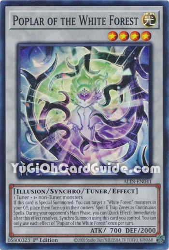 Yu-Gi-Oh Card: Poplar of the White Forest