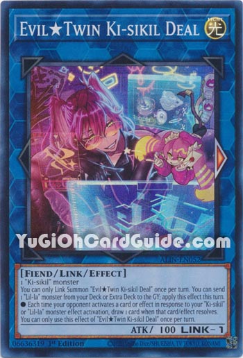 Yu-Gi-Oh Card: Evil★Twin Ki-sikil Deal