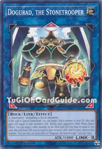 Yu-Gi-Oh Card: Dogurad, the Stonetrooper