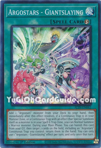 Yu-Gi-Oh Card: Argostars - Giantslaying