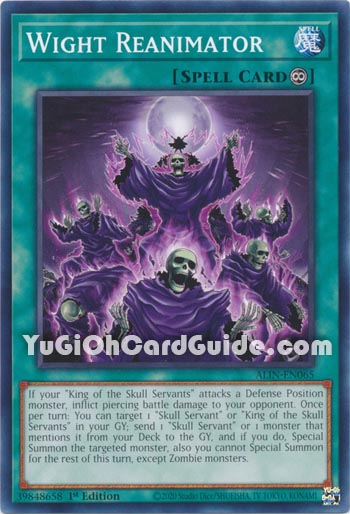 Yu-Gi-Oh Card: Wight Reanimator