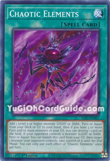 Yu-Gi-Oh Card: Chaotic Elements