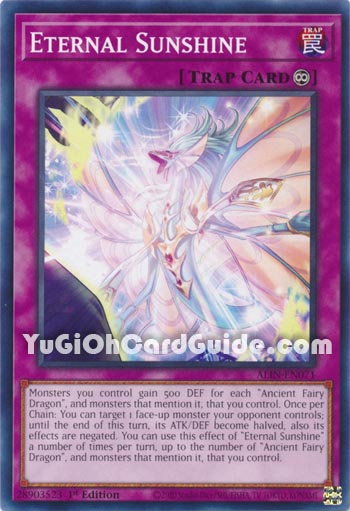 Yu-Gi-Oh Card: Eternal Sunshine