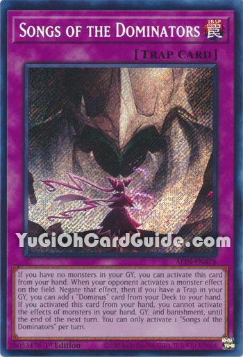 Yu-Gi-Oh Card: Songs of the Dominators