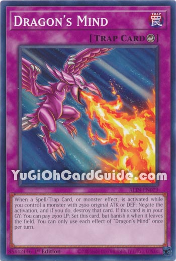 Yu-Gi-Oh Card: Dragon's Mind