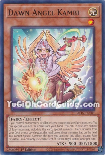 Yu-Gi-Oh Card: Dawn Angel Kambi