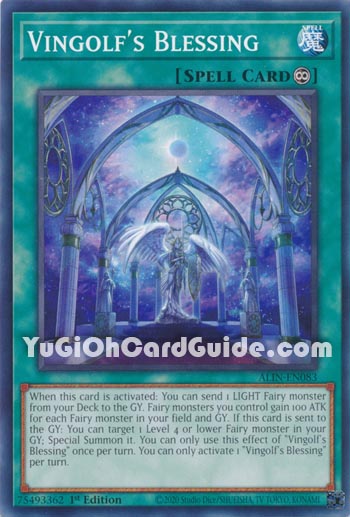 Yu-Gi-Oh Card: Vingolf's Blessing
