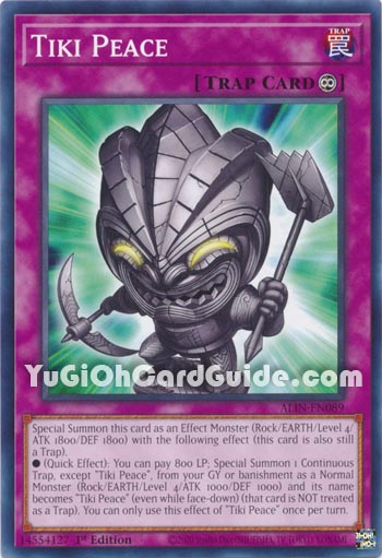 Yu-Gi-Oh Card: Tiki Peace