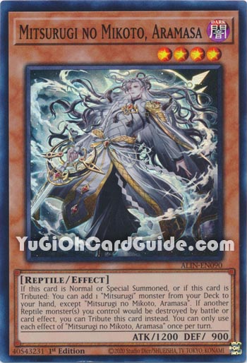 Yu-Gi-Oh Card: Mitsurugi no Mikoto, Aramasa