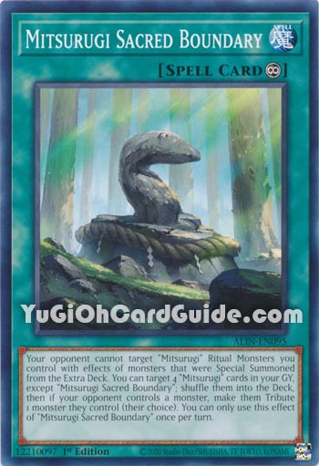 Yu-Gi-Oh Card: Mitsurugi Sacred Boundary