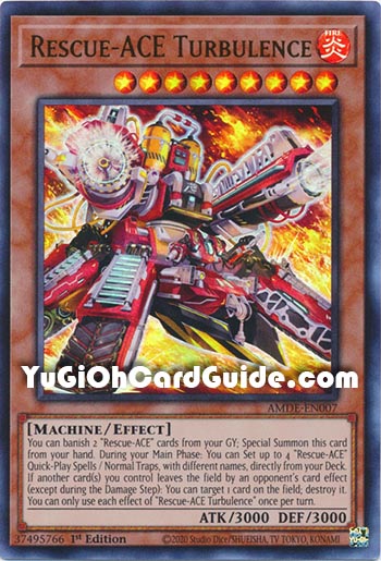 Yu-Gi-Oh Card: Rescue-ACE Turbulence
